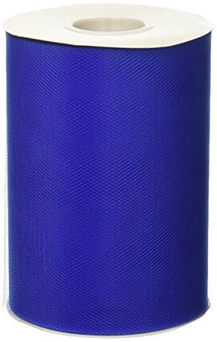 BBCrafts Royal Blue Polyester Tulle Roll 6 inch 100 Yards