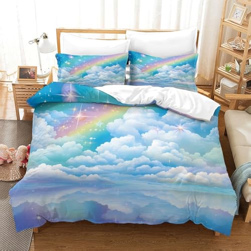 Housse de couette hypoallergénique microfibre douce 3D fermeture éclair