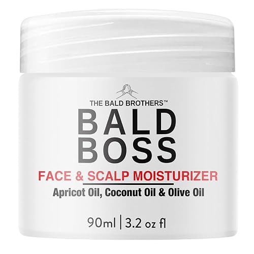 Bald Brothers - Cuidado diario de la cabeza calva con aceite de semilla de albaricoque | matificante, vegano, sin grasa | Hidratante diario para