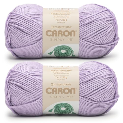 Image of Caron Simply Me, Soft Bulky Yarn for Crocheting, Dusted Lilac, 2-Pack