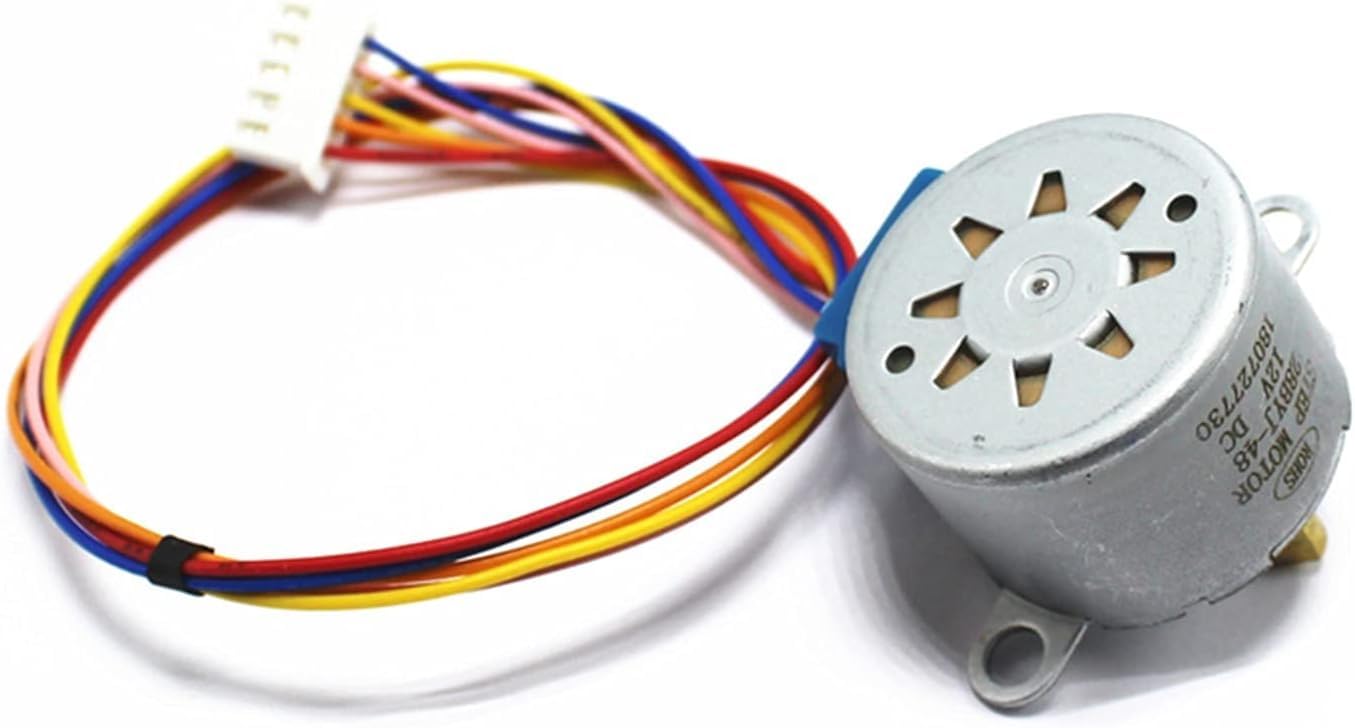 Moteur Pas à Pas 28BYJ-48 5V/12V - Réducteur 1:64, 4 Phases, 5 Fils - Pour Projets Arduino, Robots, DIY