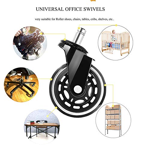 Lebenswert - Set di 5 rotelle per sedia da