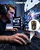 Powfix Protective Set for Logitech G403: Non-Slip Grip Tape & Hard Shell Travel Case - Professional 2-in-1 Mouse Accessory Bundle for Office & Commute, Black Gold Print Pattern #5