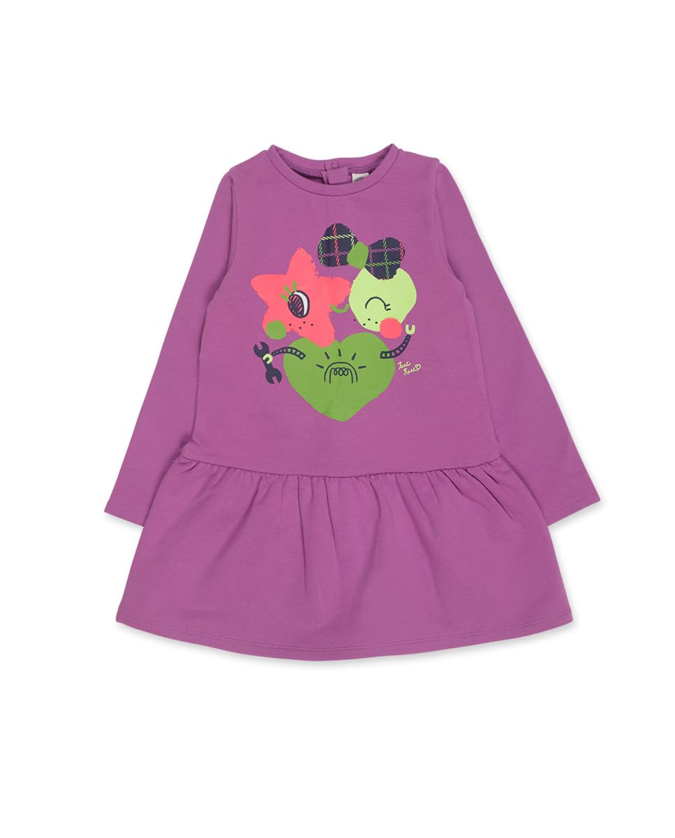 Tuc Tuc Vestido Felpa de niña Color Violeta colección Robot Maker