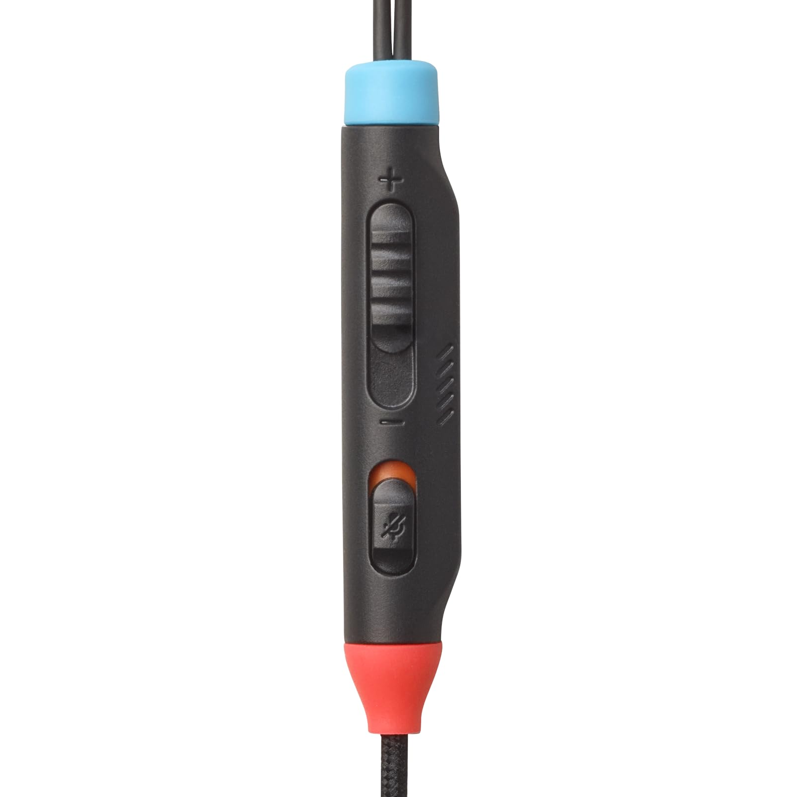 JBL Quantum 50N, écouteurs gaming intra-auriculaires filaires, son QuantumSURROUND, comptabilité multiplateformes, micro avec focalisation sur la voix, technologie Twistlock Comfort, en rouge et bleu