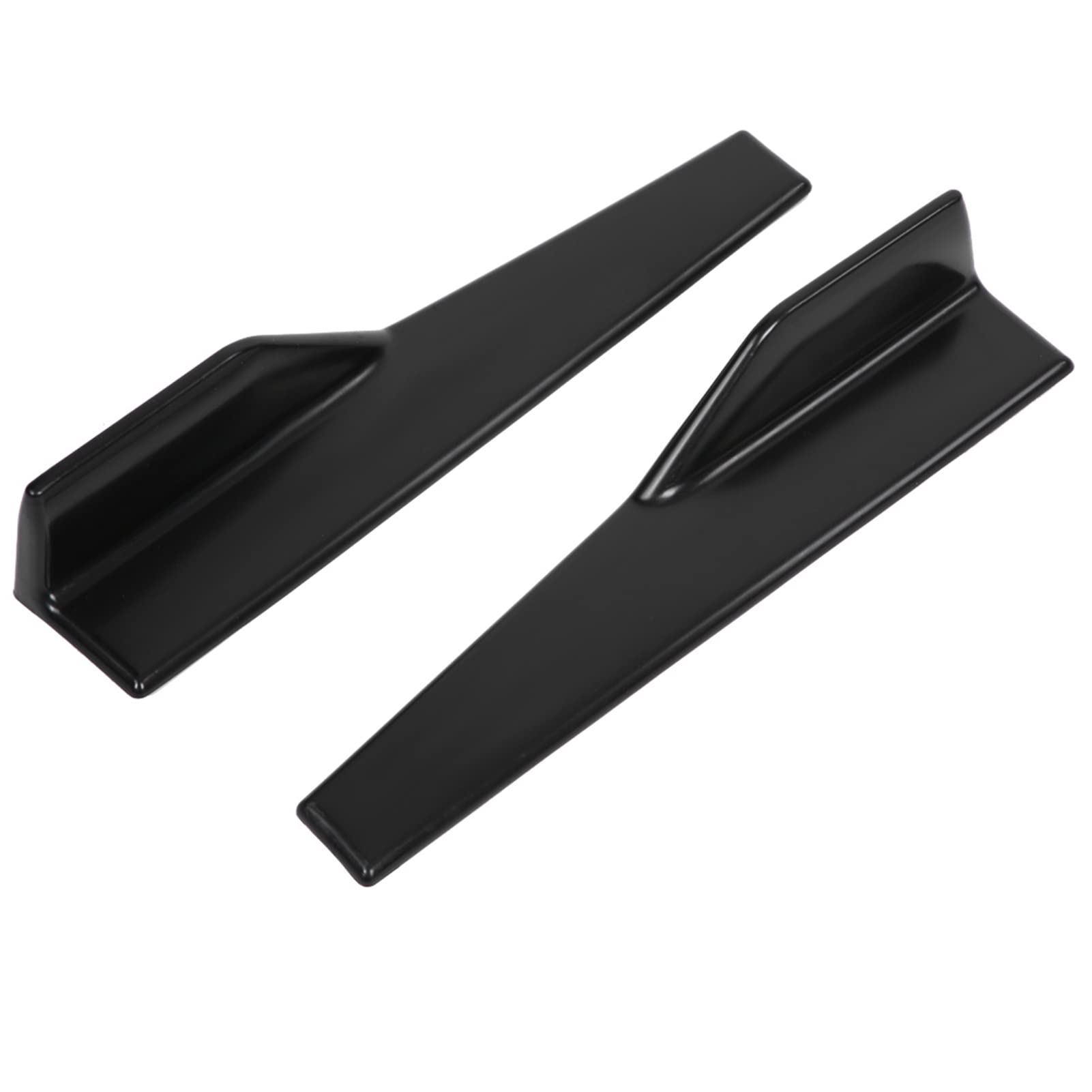 Séparateur de Jupes latérales | 2 pcs Voiture Universel Brillant Noir Côté Jupe Rocker Splitter Winglet Ailes Canard Diffuseur Bas de Caisse Jupe latérale Universelle+Jupe latérale Universelle Jupe l