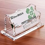 SANRUI Business Card Holder for Desk Business Card Display Clear Acrylic Blank Business Card 4.7 x...