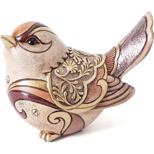 Image of DXPETA 1-Piece Bohemian Bird Figurine Home Decor Statue, Hand-Painted Resin Animal Sculpture for Boho Shelf Decor and Coffee Table Accents, Unique Gift for Bird Lovers and Women