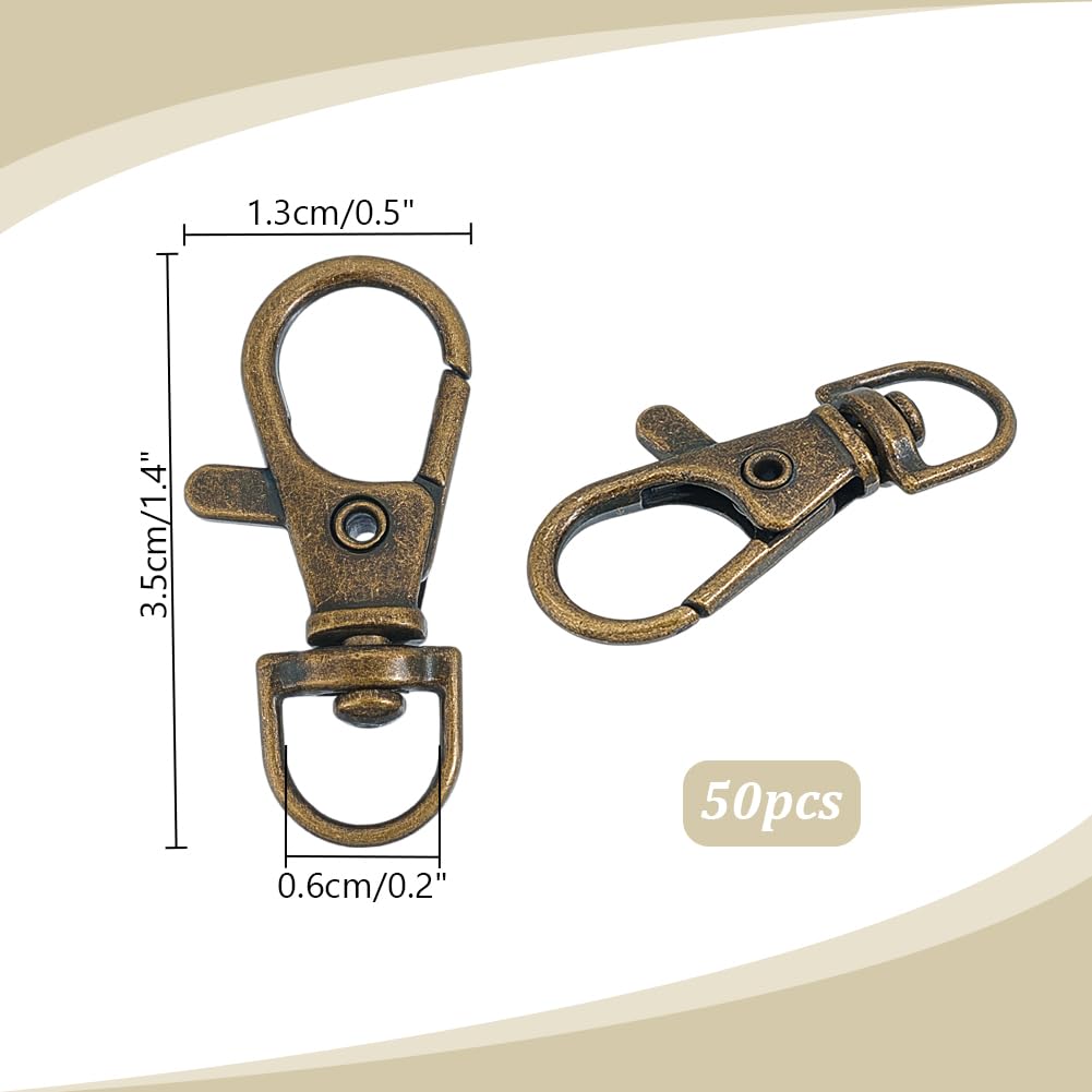 PH PandaHall 36pcs 18 Porte-clés Avec Fermoir Mousqueton Coloré Porte