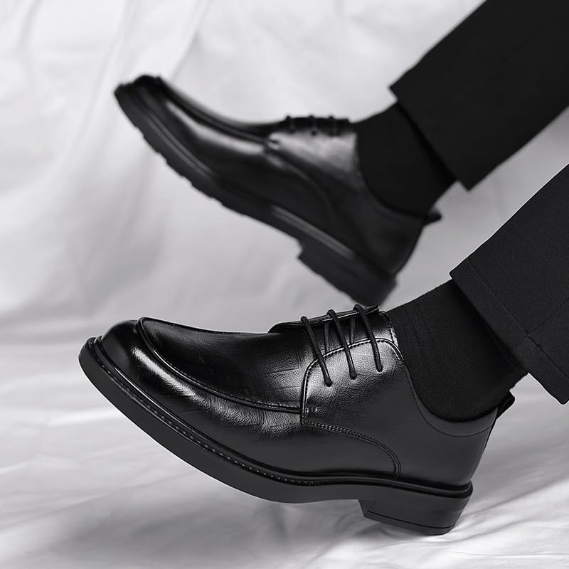 Men's Formal Business Oxford Classic Casual Fashion Pointed Toe Lace Up Low Top Leather Dress Shoes Brogue Tuxedo Shoes3