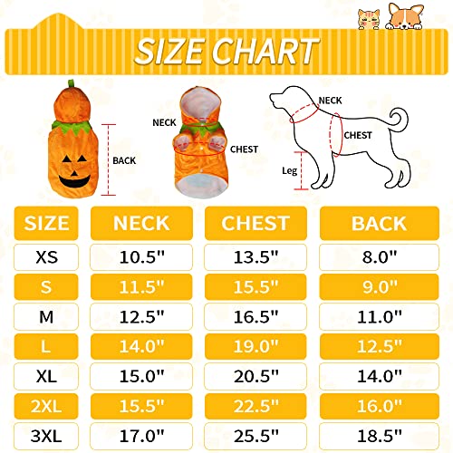 Delifur Dog Cat Halloween Pumpkin Costume Puppy Fleece Hoodie Coat For Small To Medium Dogs (Small) #TOP6