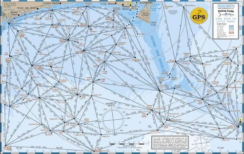 Sealake Products North Carolina Cape Fear to Little River - Ocean Fishing Chart (Laminated)
