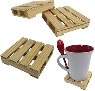 Thirsty Rhino Udara Wood Pallet Coasters (Set of 4)