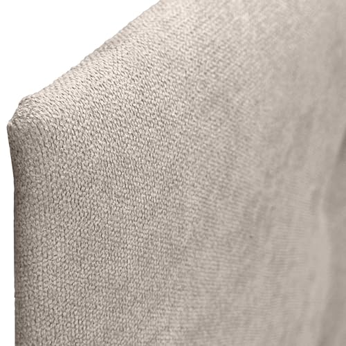 DHOME Cabecero de Polipiel o Tela ACUALINE con 3 Hileras Intercaladas de Botones Cabezal Tapizado Cama Lujo (Tela Beige, 150cm) - imagen 7