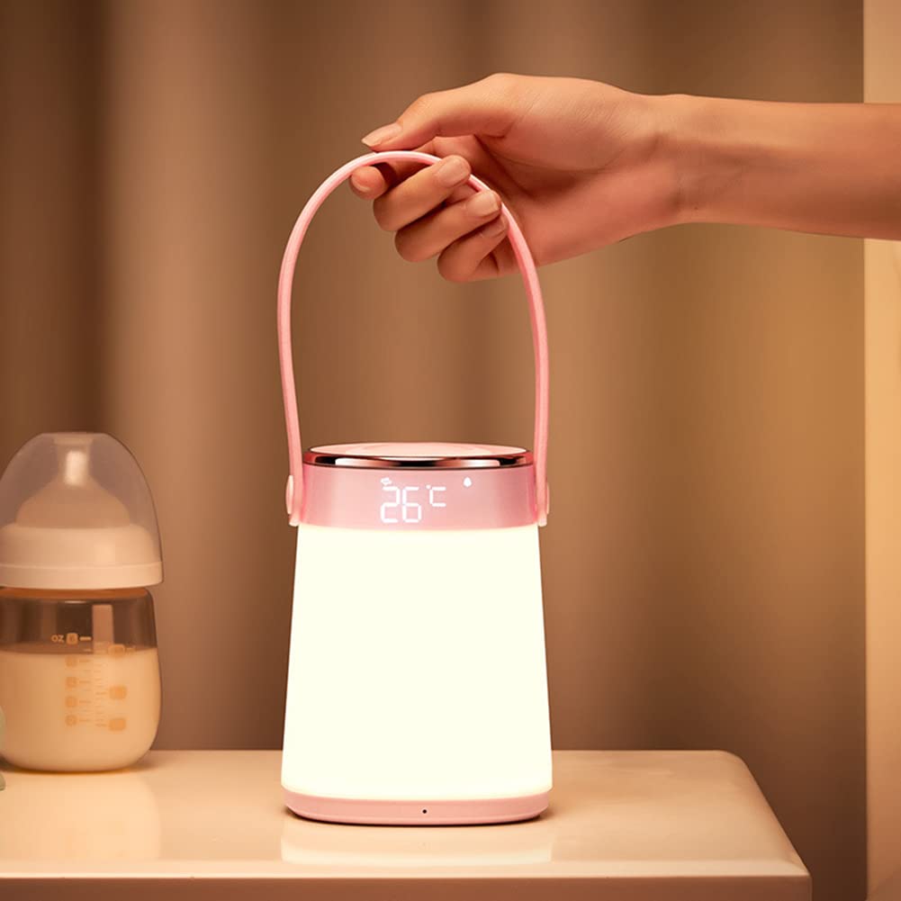 Comodino Luce Notturna Ampia Gamma Di Applicazioni Per La Camera Del Bambino, Luce Notturna Con Sveglia, Lampada Ricaricabile USB Per Camera
