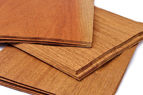 4-5 Furniere in der Holzart Mahagoni. Furnier geeignet für Modellbau, Ausbesserungsarbeiten, Fotografie, Geschenk, Restauration, DIY, basteln, Intarsien, Schmuck