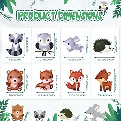 Tatuo CS-TATUO-424 8 Pieces Woodland Animals Christmas Ornament Set My Forest Friends Plush Animal Hanging Ornaments Cute Animals Christmas Tree Decor thumb #1