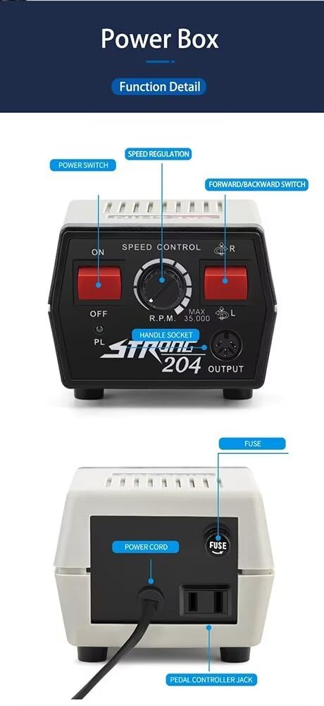 Lab Machine 35000RMP Strong 204 Type E Interface Lab Buffing Dynamic Drive Midget M`otor +108E