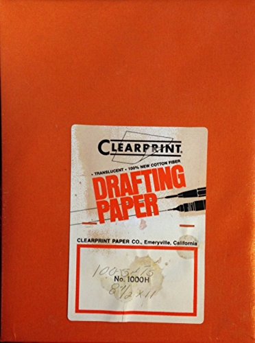 Clearprint 1000H Series 8.5 x 11 - 100 Sheets - Translucent Drafting Paper