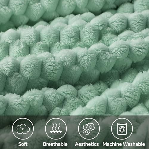 Image of BEDELITE Mint Green Twin Blanket for Couch, Soft Cozy Gift for Women, 60*80