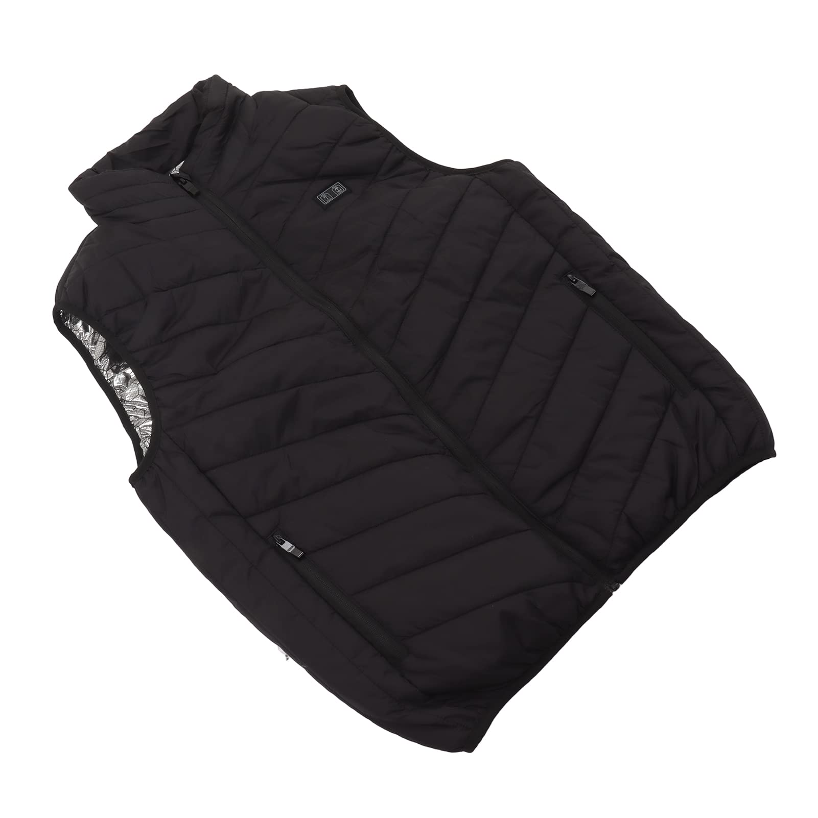 Fydun Gilet Riscaldato a 11 Posti Gilet Riscaldante Elettrico USB a Doppio Controllo Giacca Riscaldante per Vestiti Riscaldanti Neri per Esterni Invernali Famiglia Applicata XL