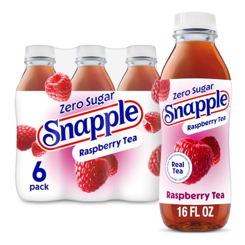 Image of Snapple Zero Sugar Raspberry Tea, 16 fl oz recycled plastic bottle, 6 pack