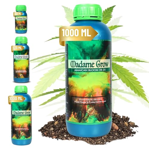 MADAME GROW Abono y Fertilizante Universal para Plantas Verdes - Sustrato (JAMAICAN BLOOM 1L)