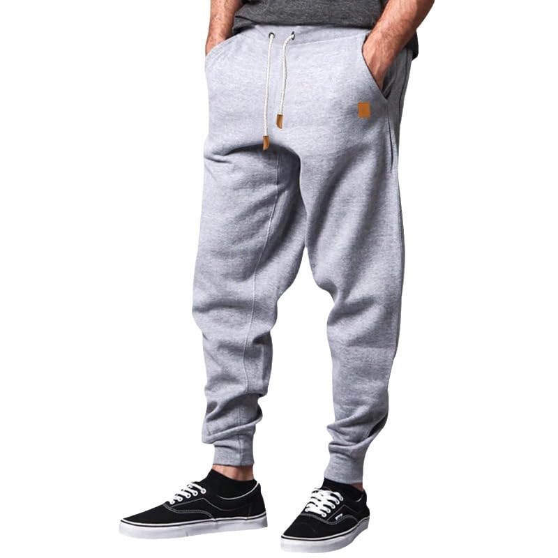 Men's Casual Solid Color Pants Slim Loose Fit Jogger Sweatpants Trendy Sportswear Spring Fall Comfortable