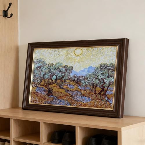 Impression sur toile d'oliviers Van Gogh cadre déco petit mur