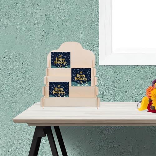 Présentoir à Cartes Bois : Solution de Rangement pour Bureau et Cosmétiques - 7