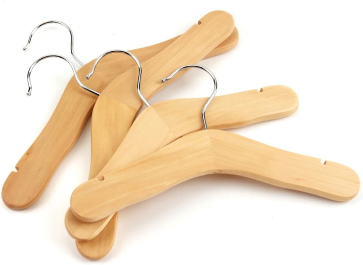 Luxshiny 15pcs Boys and Girls Wooden Hangers Clothes Hangers for Toddlers Compact Design for Nursery and Closet Wood Construction for Skirts Coats and Pants