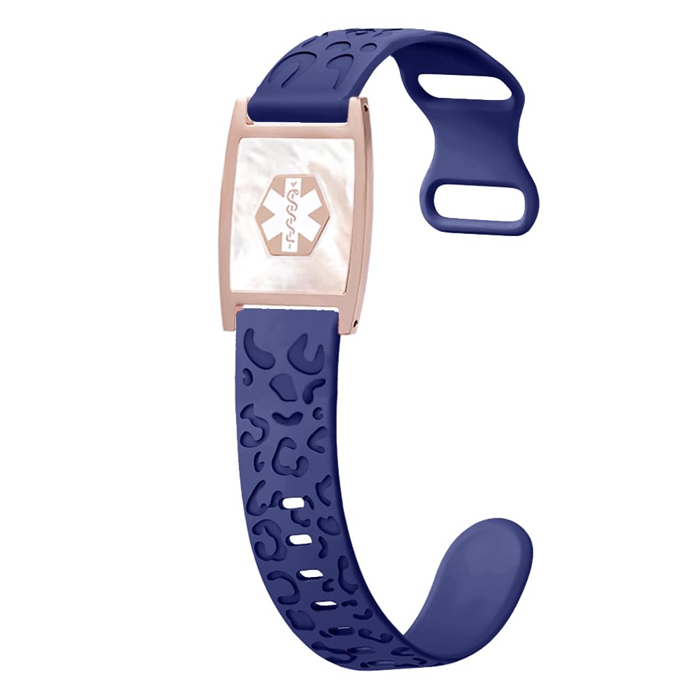 Personalized Medic Gifts: Custom Engraved Emergency ID Bracelet, Stainless Steel & Silicone, 6-7.5in