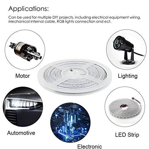 Rgbzone 10M/33Ft 22Awg 4Pin Led Light Strip Cable Cord, Led Electric Wire 22 Gauge, Conductor Extension Cable Line Cord For Rgb Led Strip 5050 3528, Pvc Plastic Flexible(White) #TOP6