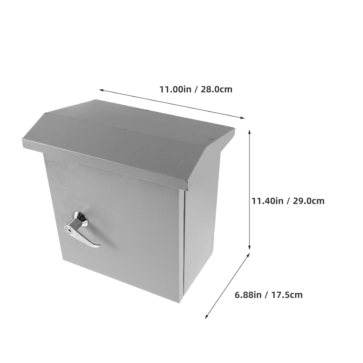 Balacoo Weatherproof Outdoor Electrical Box Waterproof Metal Load Center Breaker Case Rustproof Electrical Distribution Junction Box 30x25x15cm for Construction Site Wiring