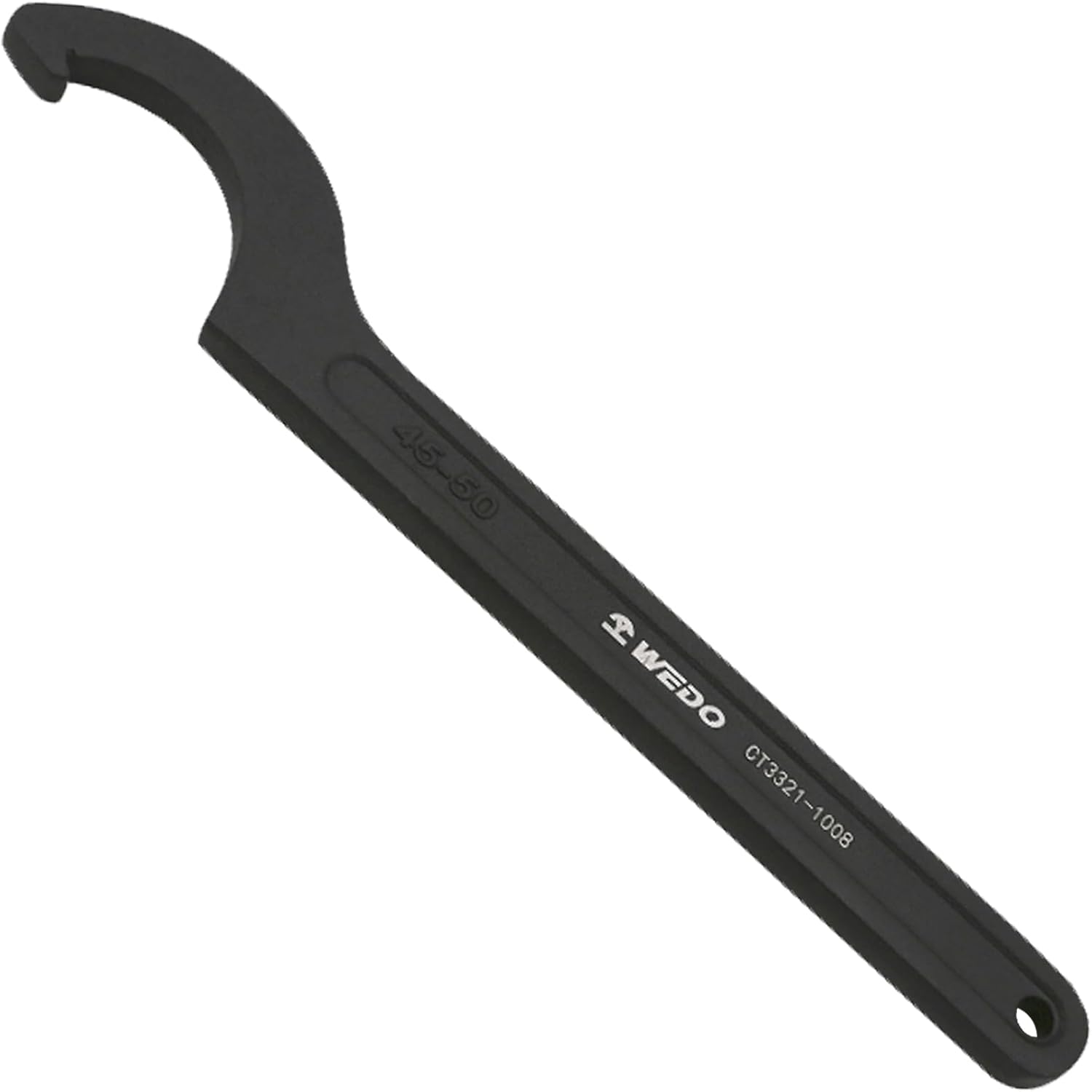 WEDO Hook Wrench,One-time Die Forged,Strong Torque,High Strength,Wear Resistance,Black-Spray on Surface,DIN1810 Standard,40 Chrome Steel,110mm*115mm