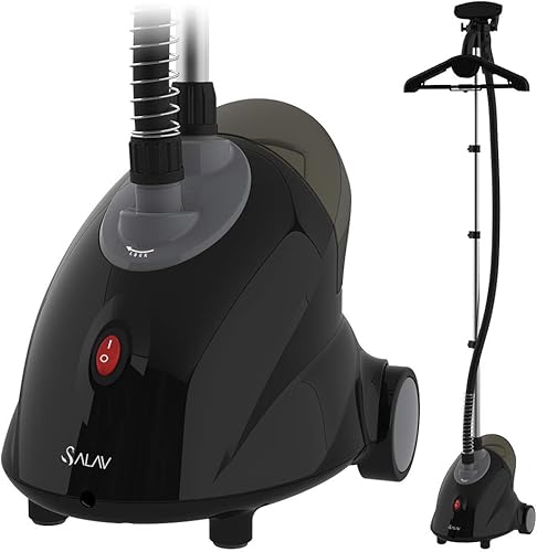 Miniatura 2 de SALAV® Vaporizador de ropa de pie con ruedas enrollables para un fácil movimiento con 5 piezas de vaporizador de ropa, solución descalcificadora,