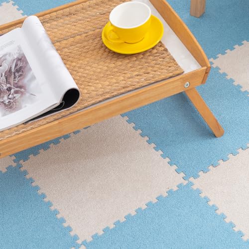 ジョイントマット 夏用 柔らかい 起毛ジョイントマット フロアマット 洗える タイルカーペット 防音 抗菌防臭 防ダニ 滑り止め 設置簡単 自由に組み合わせ もふもふ ラグ カーペット ベビー 子供部屋 床保護 床暖房対応