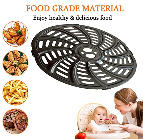 Image of 6QT Air Fryer Replacement Tray for Gourmia GAF698 /GAF686 Air Fryers, Premium Nonstick Air Fryer Grill Pan Crisper Plate Grill Insert Grate Grid for Gourmia 6QT Air Fryers, Dishwasher Safe