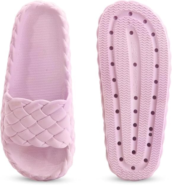 Image of Women's Anti-Skid Comfort Slippers | Soft Cushioned Eva Footbed Lightweight Slides for Summer | Girls Platfoam Slip-On Footwear for Home Indoor & Outdoor Use Flip Flop