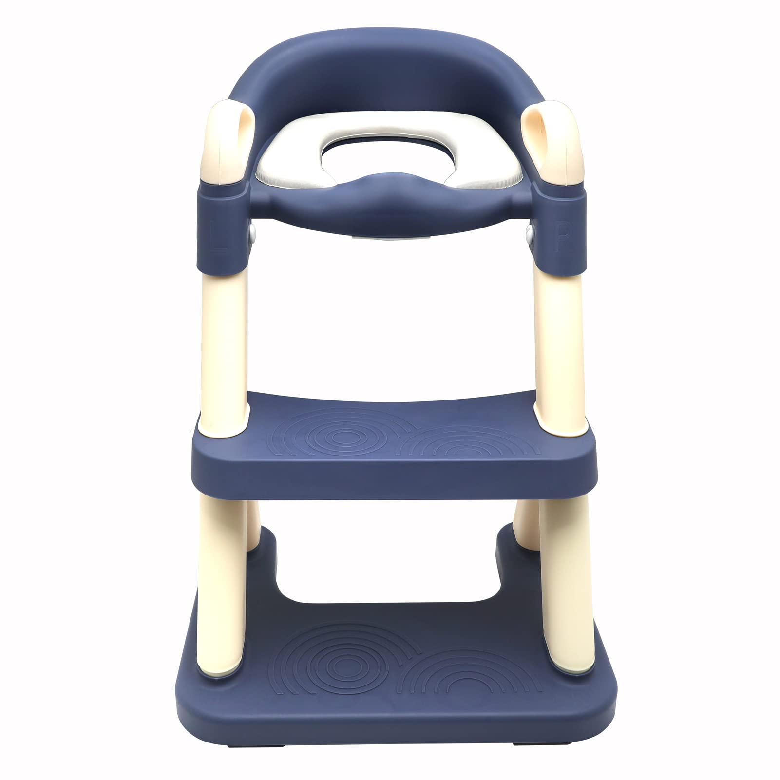 𝐇𝐀𝐒𝐤𝐮𝐥𝐥𝐞 Töpfchen-Trainingstoilette für Kleinkinder, Töpfchen-Trainingssitz mit Leiter, Töpfchen-Trainingstoilette für Kleinkinder, Kindern, Jungen und Mädchen, rutschfest, faltbar, blau