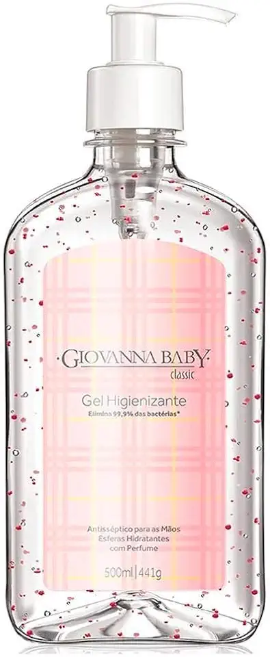 Alcool em Gel Giovanna Baby Classic 500ml Válvula Pump