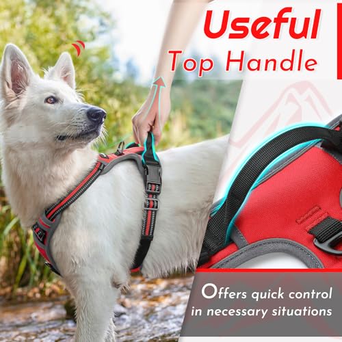 Image of Eagloo Dog Harness for Large Dogs, No Pull Pet Vest with 2 Leash Clips
