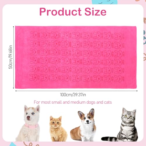 12 Pcs Microfiber Dog Towels for Drying Dogs, 20 x 40 Inch Quick Dry Absorbent Pet Towels for Dogs, Puppy Cat Bathing Grooming Travel Supplies (12 Colors) - Image 3
