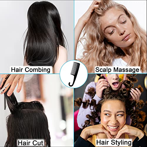 Smaringrobot WIDETOOTHHAIRBRUSH1 2Pcs Premium Wide Tooth Comb, Shower Combs For Wet Curly Hair, Large Detangling Comb With Hook For Curls, Wigs, Detangler Hair Brush With Handgrip For Knotting Wavy thumb #5