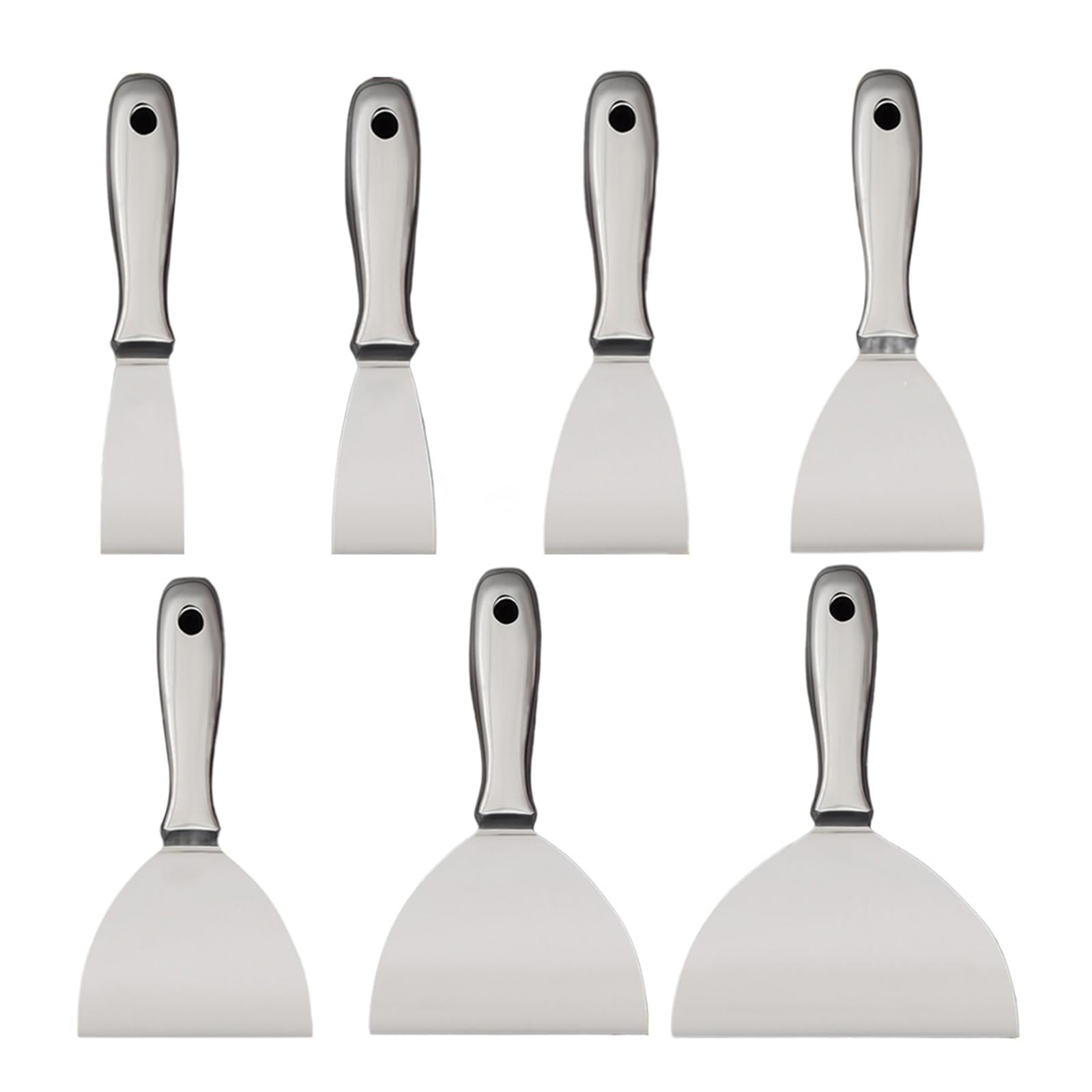 Spatule D'outil De Grattoir De Peinture De Mastic D'acier Inoxydable Monobloc for Le Coulis De Carreaux De Céramique De Mur De Sol(8Inch)