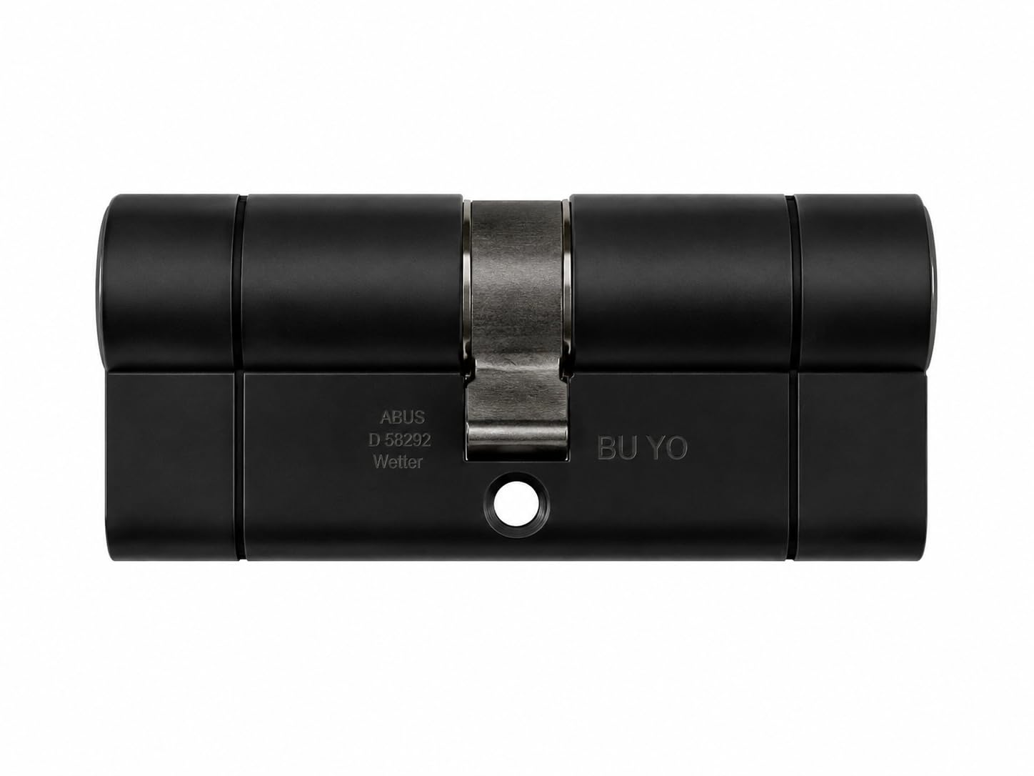 Abus Cylindre de Porte D66PS Noir avec Fonction Débrayable et Caractéristique Pre-Snap, 40x40 mm, 5 Clés Réversibles Incluses