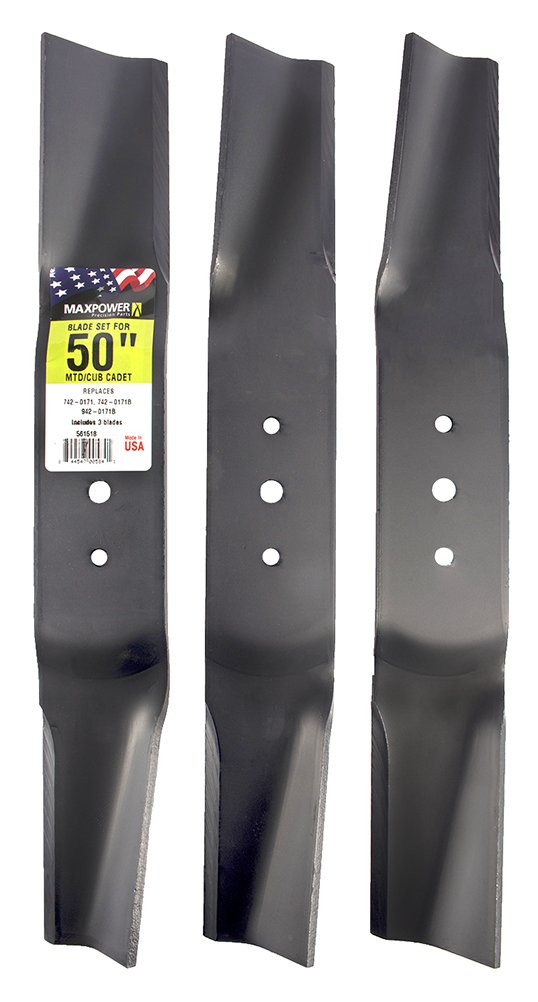 Lames de rechange 50" pour Cub Cadet Troy Bilt MTD à équilibrage parfait 942-0171B