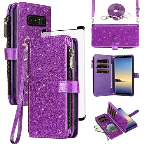 Coque Note 8 Asuwish SFC30 US Violet protection antichoc rigide étui compatible téléphone portable