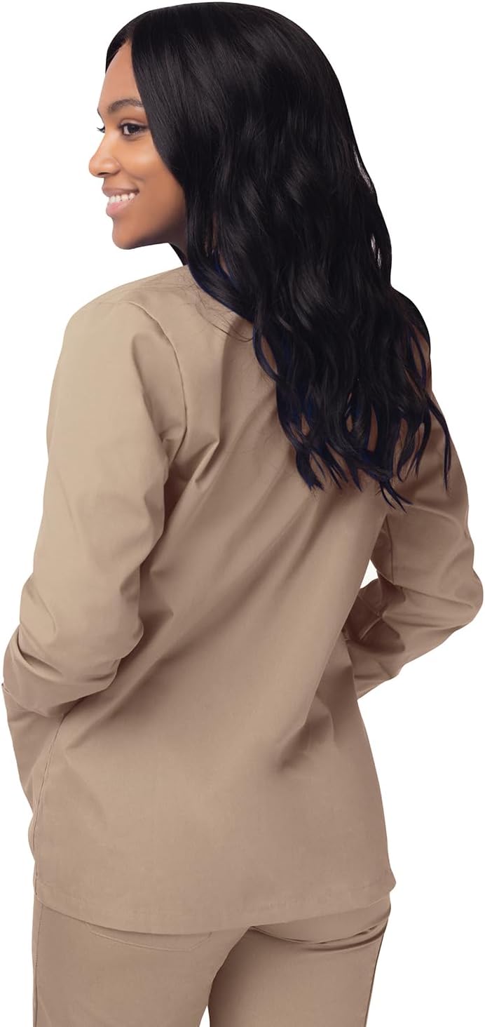 Sivvan Scrubs for Women - Front Snap Warm - Up Jacket - Image 2