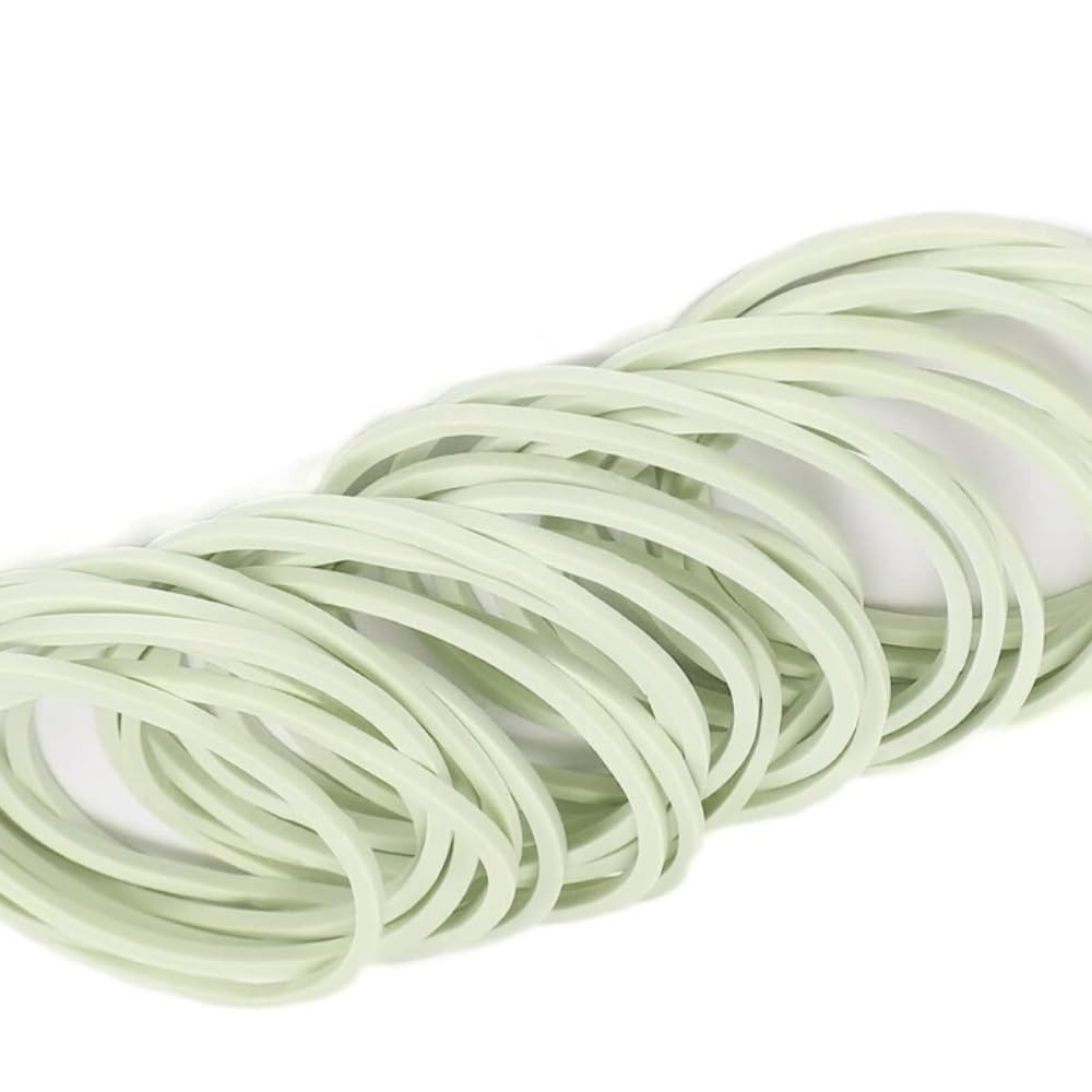 Strisce di gomma, kit di nastri di gomma grezzi 100 elastici in gomma, fascia elastica naturale bianca, elastici resistenti, anello diametro 50 mm for fatture for capelli, carta bancaria, forniture fo